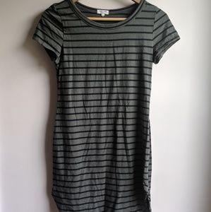 Heart and Hips green and black body con dress